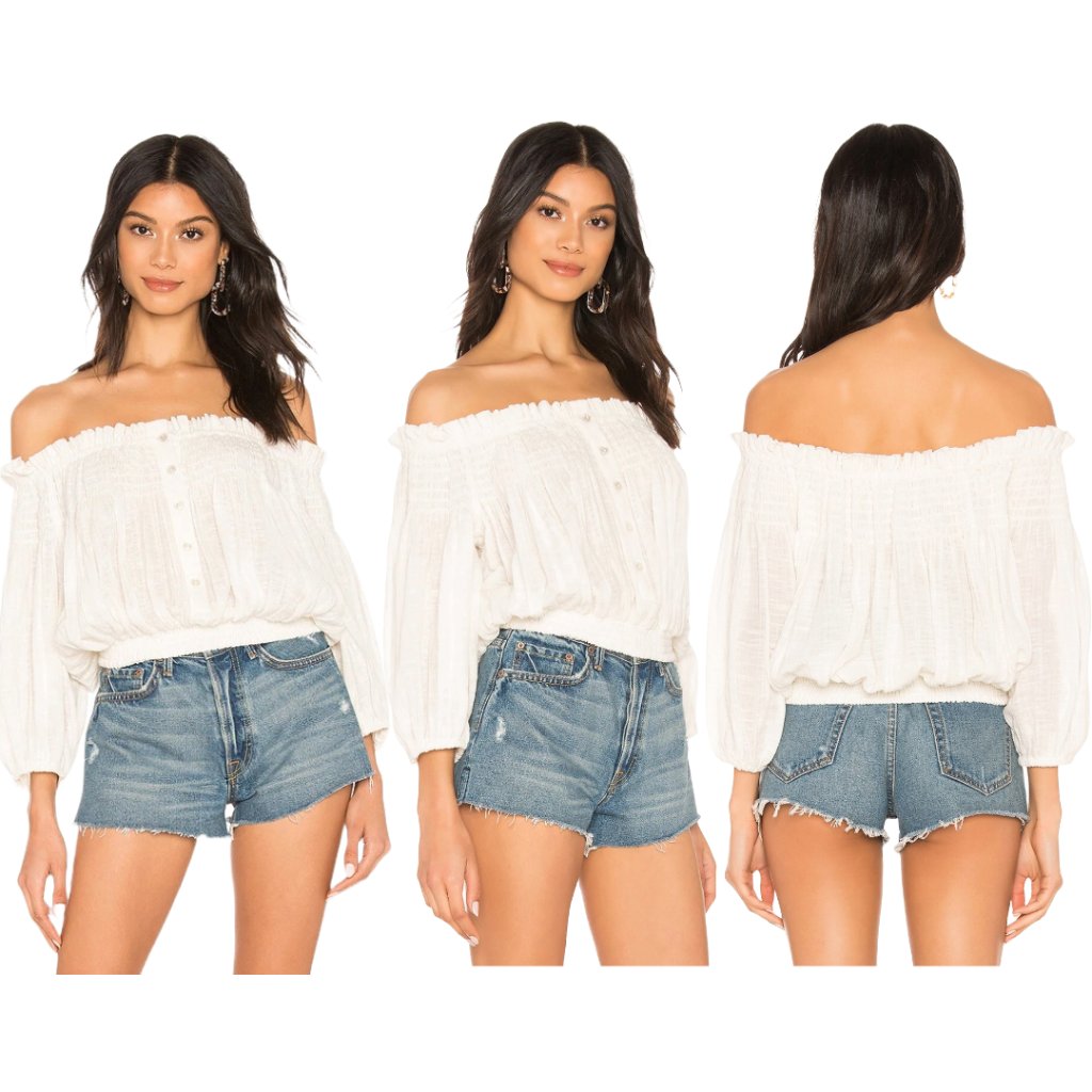 Women's Tops, Free People Crop Top, Cream/White, Size S